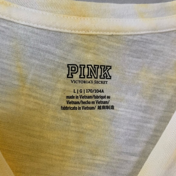 Victoria’s Secret PINK Yellow Tie-dye Top - Picture 4 of 7